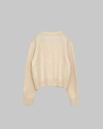 Shetland wool v neck knit